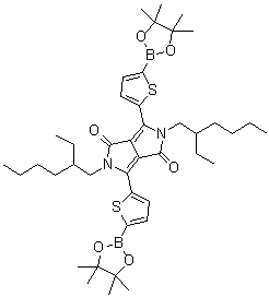 structure of CAS# 1269004-46-7, 2,5-二(2-乙基己基)-2,5-二氢-3,6-二[5-(4,4,5,5-四甲基-1,3,2-二氧硼杂环戊烷-2-基)-2-噻吩基]吡咯并[3,4-c]吡咯-1,4-二酮