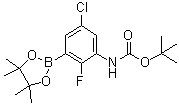 structure of CAS# 1269440-69-8, N-[5-Chloro-2-fluoro-3-(4,4,5,5-tetramethyl-1,3,2-dioxaborolan-2-yl)phenyl]carbamic acid 1,1-dimethylethyl ester