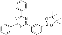 CAS 登录号：1269508-31-7, 2,4-二苯基-6-[3-(4,4,5,5-四甲基-1,3,2-二氧杂环戊硼烷-2-基)苯基]-1,3,5-三嗪