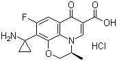 CAS 登录号：127046-45-1, 帕珠沙星单盐酸盐, (3S)-10-(1-氨基环丙基)-9-氟-2,3-二氢-3-甲基-7-氧代-7H-吡啶并[1,2,3-de]-1,4-苯并恶嗪-6-羧酸盐酸盐