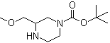 structure of CAS# 1270982-05-2, 3-(甲氧基甲基)-1-哌嗪羧酸叔丁酯