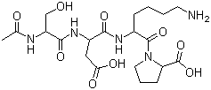 structure of CAS# 127103-11-1, 乙酰基-丝氨酰-天冬氨酰-赖氨酰-脯氨酸
