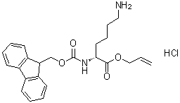 CAS 登录号：1272754-92-3, N2-[(9H-芴-9-基甲氧基)羰基]-D-赖氨酸烯丙酯盐酸盐