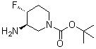 structure of CAS# 1273567-30-8, (3R,4R)-rel-3-氨基-4-氟-1-哌啶羧酸叔丁酯