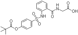 structure of CAS# 127373-66-4, Sivelestat