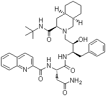 structure of CAS# 127779-20-8, 沙奎那韦