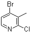 structure of CAS# 128071-86-3, 4-溴-2-氯-3-甲基吡啶