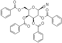 CAS # 128095-47-6, 2,6-Anhydro-D-glycero-L-manno-heptononitrile 3,4,5,7-tetrabenzoate