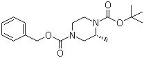 structure of CAS# 128102-16-9, (R)-1-Boc-4-Cbz-2-methylpiperazine