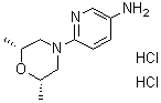 structure of CAS# 1282295-12-8, rel-6-[(2R,6S)-2,6-二甲基-4-吗啉基]-3-吡啶胺二盐酸盐