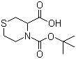 structure of CAS# 128453-98-5, 4-(N-叔丁氧羰基)硫代吗啉-3-甲酸