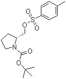 structure of CAS# 128510-88-3, (R)-2-(甲苯磺酰氧基甲基)吡咯烷-1-甲酸叔丁酯