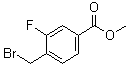 structure of CAS# 128577-47-9, 4-(溴甲基)-3-氟苯甲酸甲酯