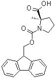 structure of CAS# 1286768-33-9, 1-[芴甲氧羰基]-2-甲基-D-脯氨酸
