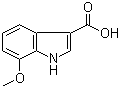 structure of CAS# 128717-77-1, 7-甲氧基吲哚-3-甲酸