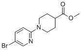 甲基1-(5-溴吡啶-2-基)哌啶-4-羧酸酯分子结构 (CAS 1289027-00-4)