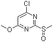 structure of CAS# 1289385-30-3, 4-氯-6-甲氧基-2-(甲亚磺酰基)嘧啶