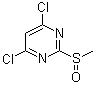 structure of CAS# 1289386-11-3, 4,6-二氯-2-(甲亚磺酰基)嘧啶