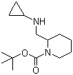 structure of CAS# 1289386-32-8, 2-[(环丙基氨基)甲基]-1-哌啶甲酸叔丁酯