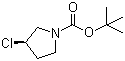 structure of CAS# 1289585-27-8, (3R)-3-Chloro-1-pyrrolidinecarboxylic acid tert-butyl ester