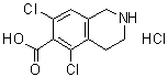 structure of CAS# 1289646-93-0, 5,7-二氯-1,2,3,4-四氢-6-异喹啉羧酸盐酸盐