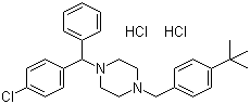 CAS # 129-74-8, Buclizine dihydrochloride, 1-[(4-Chlorophenyl)phenylmethyl]-4-[[4-(tert-butyl)phenyl]methyl]piperazine dihydrochloride