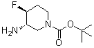 structure of CAS# 1290191-71-7, (3S,4S)-3-氨基-4-氟-1-哌啶羧酸叔丁酯