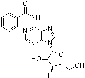 structure of CAS# 129054-67-7, 3'-脱氧-3'-氟-N6-苯甲酰基腺苷