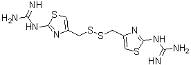 N,N'''-[亚二硫基二(亚甲基-4,2-噻唑二基)]二胍分子结构 (CAS 129083-44-9)