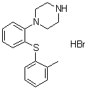 CAS # 1293343-91-5, 1-[2-[(2-Methylphenyl)thio]phenyl]piperazine hydrobromide (1:1)
