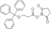 structure of CAS# 129431-12-5, 1-[1-氧代-3-[(三苯基甲基)硫基]丙氧基]-2,5-吡咯烷二酮