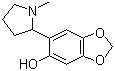 CAS 登录号：1296674-47-9, 6-(1-甲基-2-吡咯烷基)-1,3-苯并二恶茂-5-醇