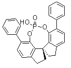 structure of CAS# 1297613-72-9, (11aR)-10,11,12,13-四氢-5-羟基-3,7-二苯基-二茚并[7,1-de:1',7'-fg][1,3,2]二氧磷杂八环-5-氧化物