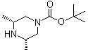 structure of CAS# 129779-30-2, 顺式-3,5-二甲基哌嗪-1-羧酸叔丁酯