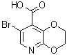 structure of CAS# 1299607-64-9, 7-溴-2,3-二氢-1,4-二恶英并[2,3-b]吡啶-8-羧酸