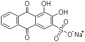 CAS 登录号：130-22-3, 茜素红 S, 媒介红 3, 茜素磺酸钠, 9,10-二氢-3,4-二羟基-9,10-二氧代-2-蒽磺酸单钠盐