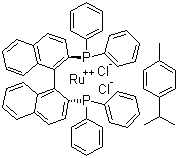 CAS 登录号：130004-33-0, [(S)-(-)-2,2'-双(二苯基膦)-1,1'-联萘](对异丙基甲苯)二氯化钌