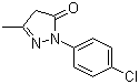 structure of CAS# 13024-90-3, 1-(4-氯苯基)-3-甲基-2-吡唑啉-5-酮
