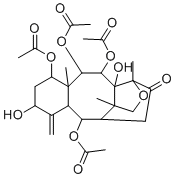 CAS # 130394-69-3, Decinnamoyltaxagifine, (3,4,11-triacetyloxy-2,8-dihydroxy-1,5,15-trimethyl-9-methylidene-14-oxo-16-oxatetracyclo[10.5.0.02,15.05,10]heptadecan-6-yl) acetate