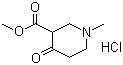 CAS 登录号：13049-77-9, 1-甲基-4-哌啶酮-3-羧酸甲酯盐酸盐
