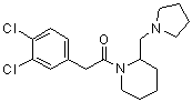 1-[(3,4-Dichlorophenyl)acetyl]-2-(1-pyrrolidinylmethyl)piperidine molecular structure (CAS 130497-33-5)