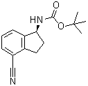 structure of CAS# 1306763-31-4, N-[(1S)-4-氰基-2,3-二氢-1H-茚-1-基]氨基甲酸叔丁酯