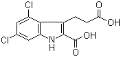 structure of CAS# 130798-51-5, 2-羧基-4,6-二氯-1H-吲哚-3-丙酸