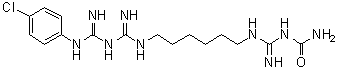 14-[(4-Chlorophenyl)amino]-3,12,14-triimino-2,4,11,13-tetraazatetradecanamide molecular structure (CAS 1308292-89-8)