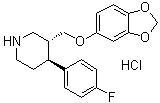 structure of CAS# 130855-30-0, (3R,4S)-3-[(1,3-苯并二恶茂-5-基氧基)甲基]-4-(4-氟苯基)哌啶盐酸盐