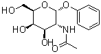 structure of CAS# 13089-18-4, 苯基 2-乙酰氨基-2-脱氧-alpha-D-吡喃半乳糖苷
