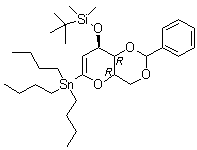 CAS # 130912-41-3, 1,5-Anhydro-2-deoxy-3-O-[(1,1-dimethylethyl)dimethylsilyl]-4,6-O-[(R)-phenylmethylene]-1-C-(tributylstannyl)-D-arabino-hex-1-enitol