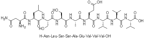 CAS 登录号：1309664-75-2, L-天冬氨酰胺酰-L-亮氨酰-L-丝氨酰-L-丝氨酰-L-丙氨酰-L-alpha-谷氨酰-L-缬氨酰-L-缬氨酰-L-缬氨酸