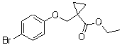 structure of CAS# 1311265-17-4, 1-[(4-Bromophenoxy)methyl]cyclopropanecarboxylic acid ethyl ester