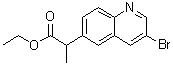 structure of CAS# 1311992-92-3, 3-溴-alpha-甲基-6-喹啉乙酸乙酯